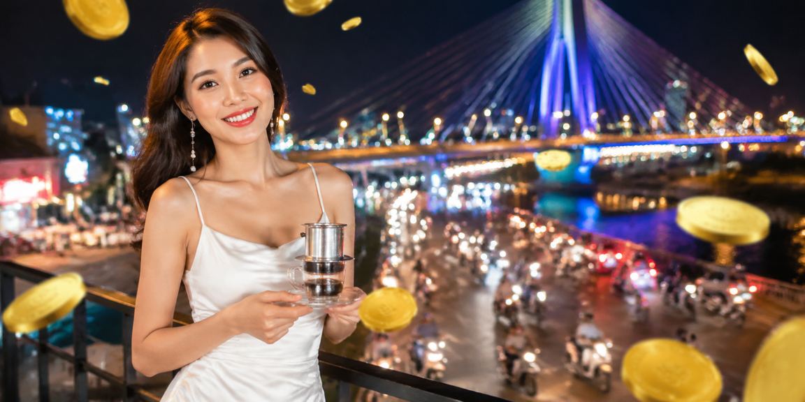 Người dùng tại Cần Thơ xem kết quả xổ số và nhận ưu đãi trong quán cà phê buổi tối